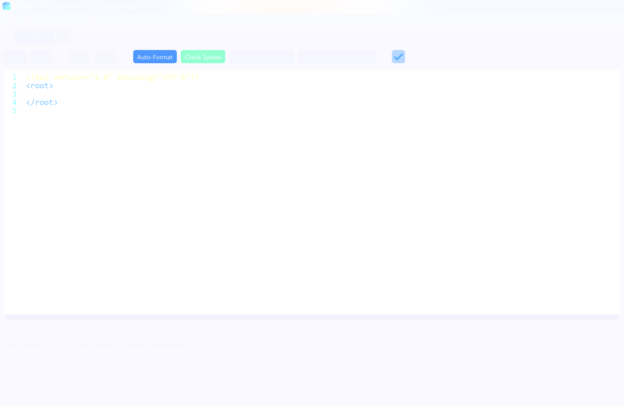 XML Editor preview
